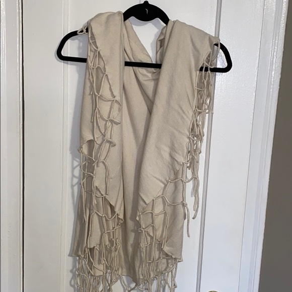 Multi-way Wear Beige Cardigan or Vest - Picture 2 of 2